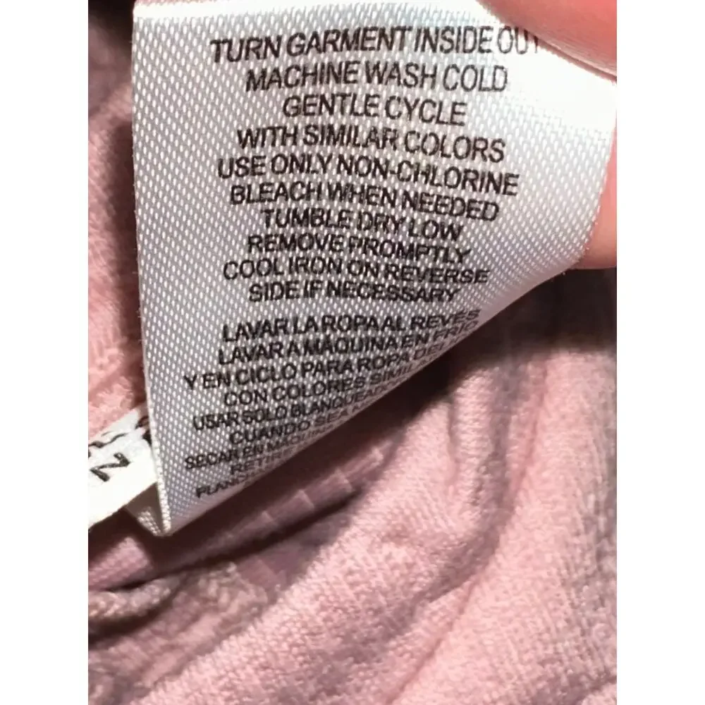 NWT Nicole Miller Girls Pale Mauve Pink Floral Ribbed Ruffle Fleece Top Size 4T